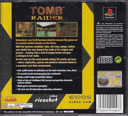 Tomb Raider - Value Series - PS1 (B Grade) (Genbrug)